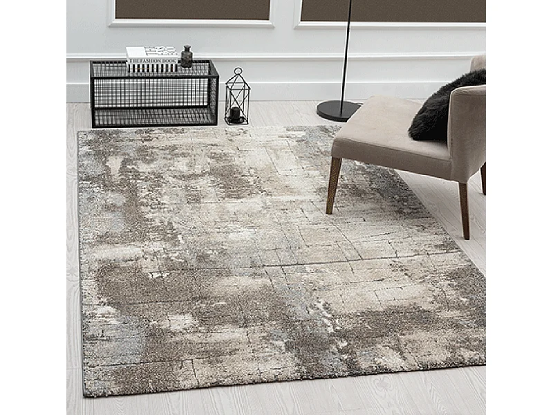 Tapis Marla Moderne Design, Marron, 120 cm rond