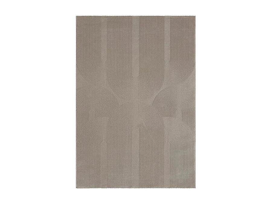 Tapis Lima design salon Moderne Art Curve Durable, Beige, 200 x 290 cm
