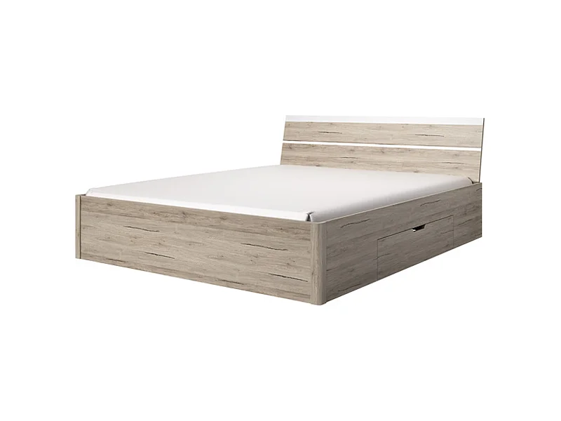 BETT Bilbao Eiche Sanremo weiß 3-teilig