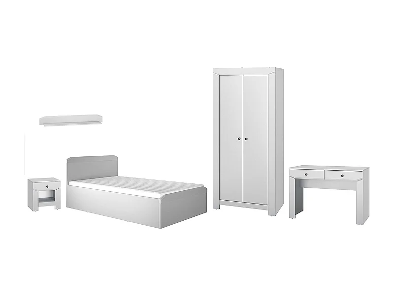 JUGENZIMMER-SET Terni silbergrau 5-teilig