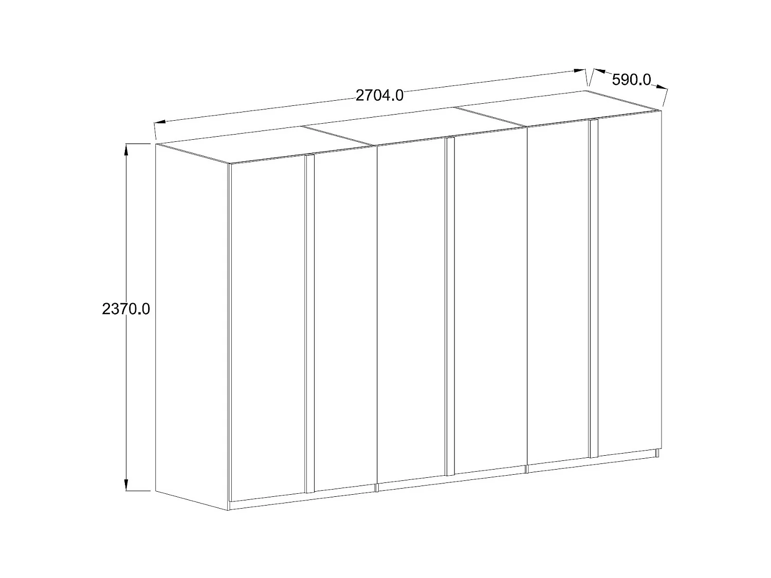SCHLAFZIMMER-SET Italia Weiß matt / weiß hochglanz 6-teilig