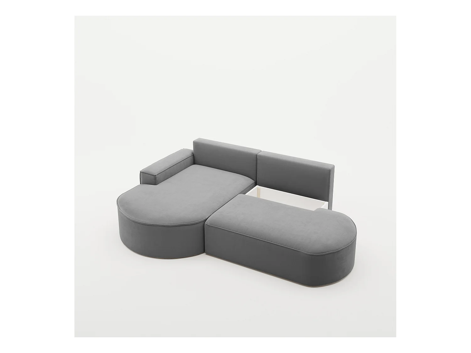 Canapé d'angle Modena Pro - confort et style dans un design moderne tissu Salvador Anthracite Gauche
