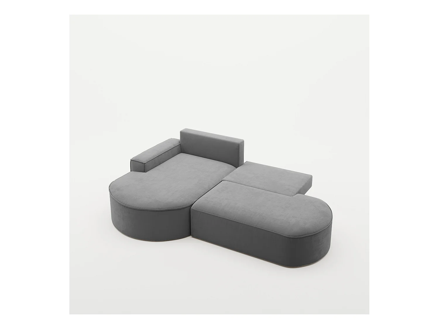 Canapé d'angle Modena Pro - confort et style dans un design moderne tissu Salvador Anthracite Gauche