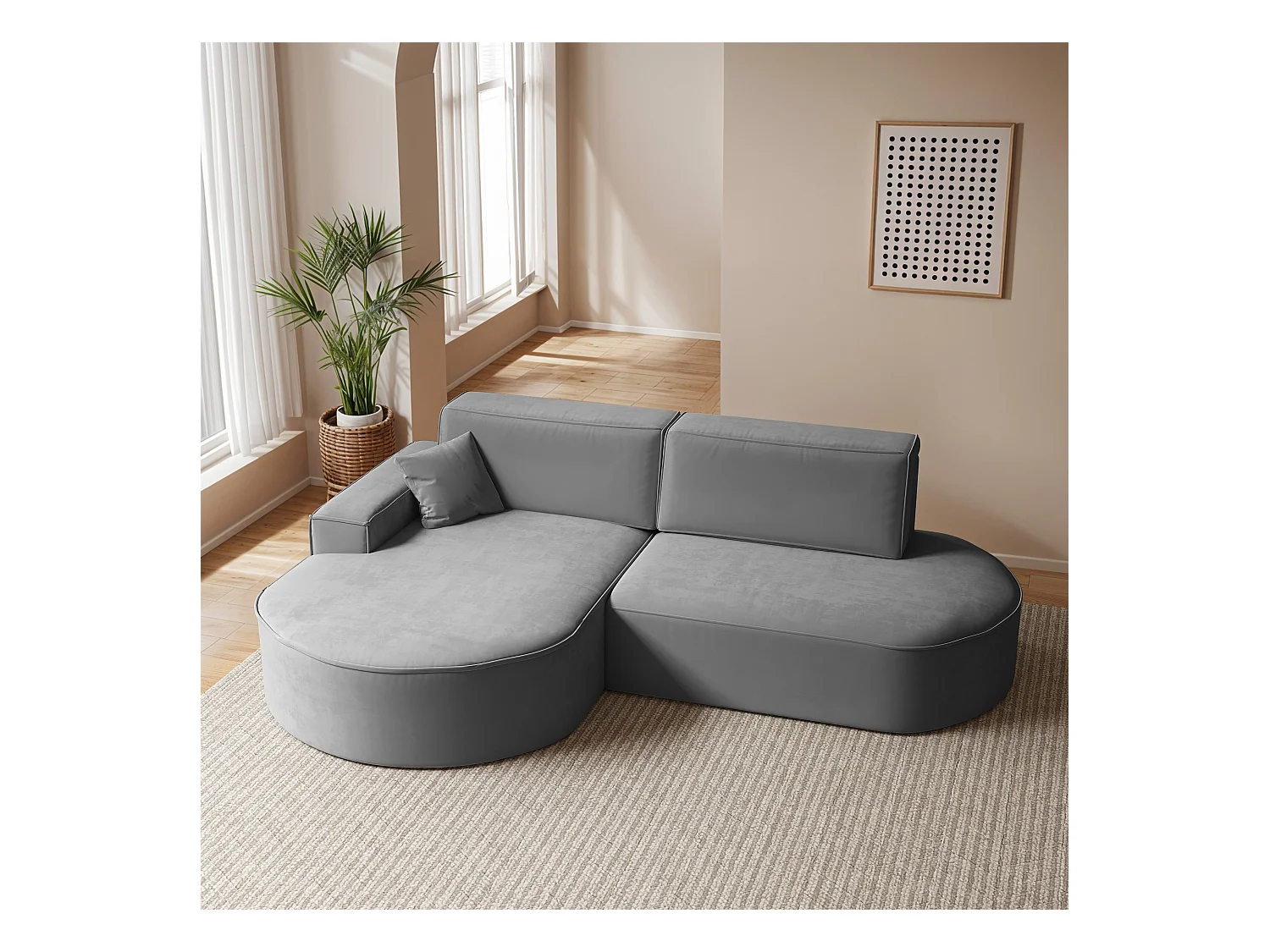 Ecksofa Modena Pro - Komfort und Stil in modernem Design stoff Salvador Anthrazit Links