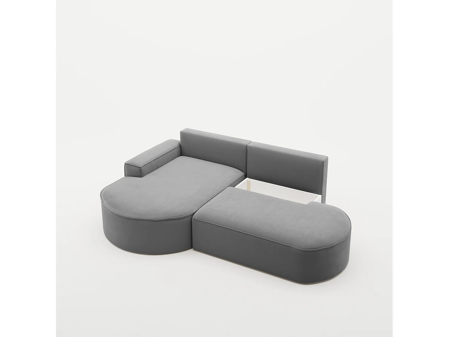 Canapé d'angle Modena Pro - confort et style dans un design moderne tissu Salvador Anthracite Gauche