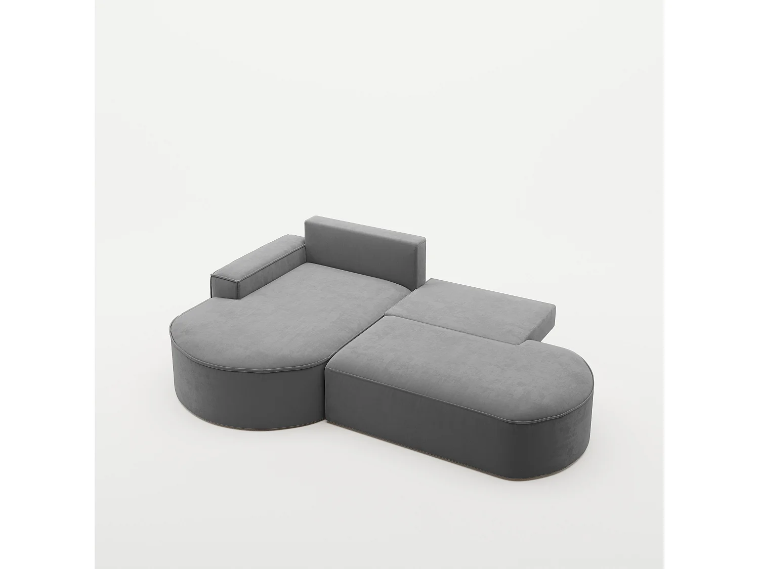 Canapé d'angle Modena Pro - confort et style dans un design moderne tissu Salvador Anthracite Gauche