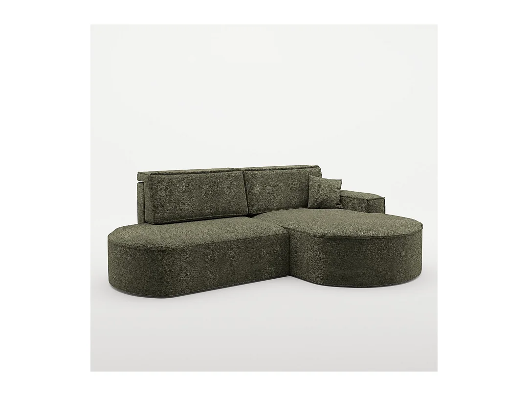 Canapé d'angle Modena Pro - confort et style dans un design moderne tissu Arena Green Right