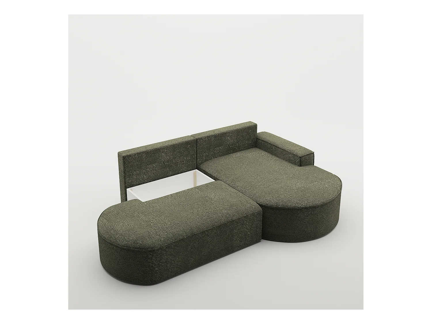 Canapé d'angle Modena Pro - confort et style dans un design moderne tissu Arena Green Right