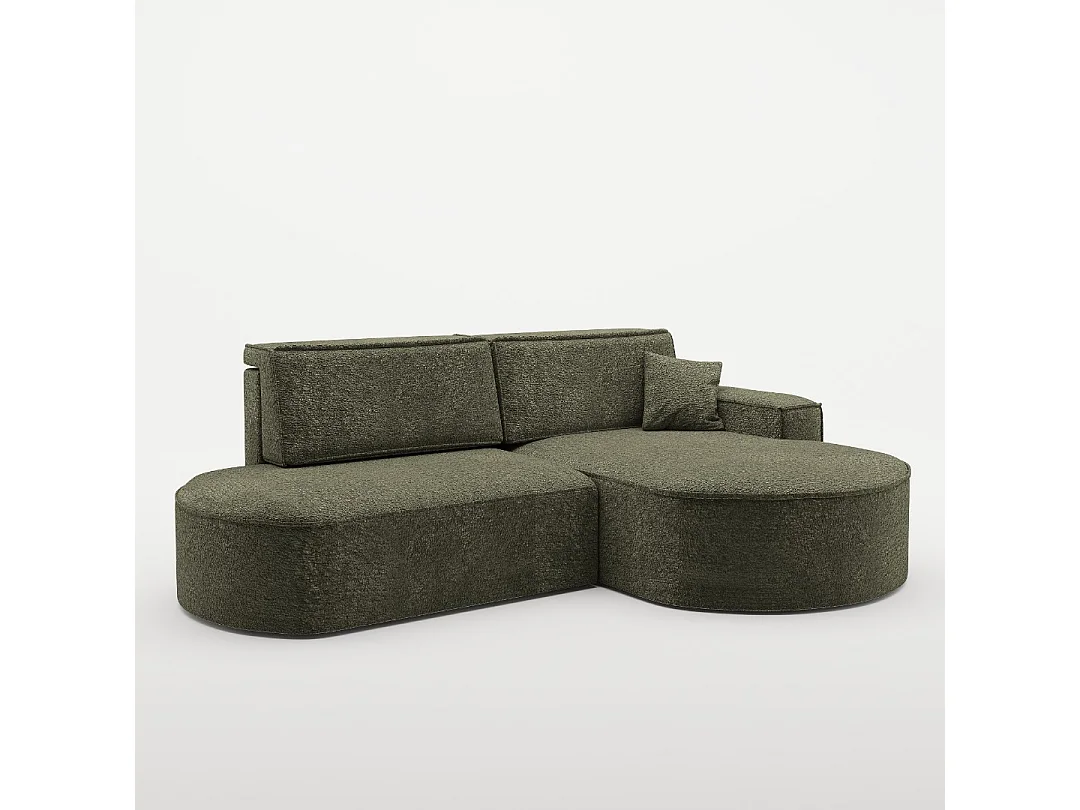 Canapé d'angle Modena Pro - confort et style dans un design moderne tissu Arena Green Right