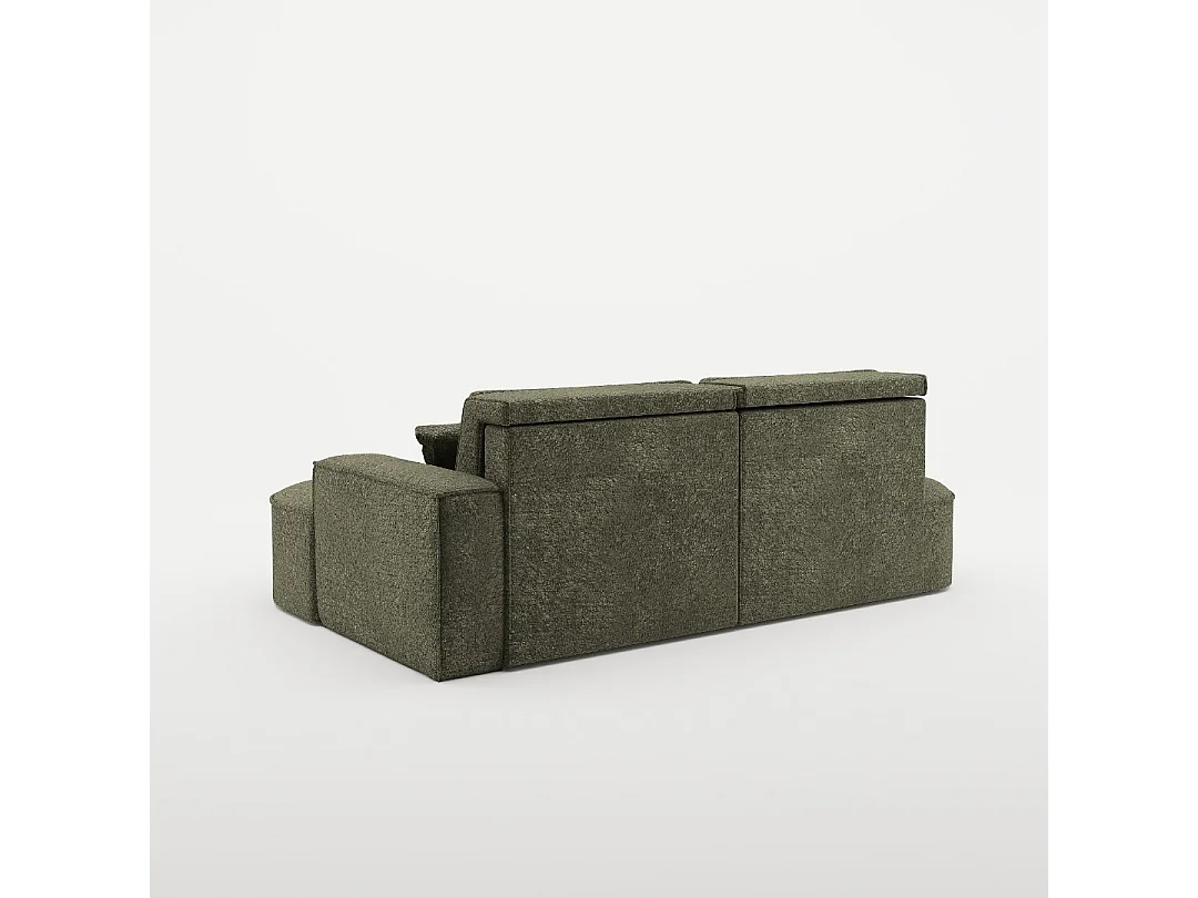 Canapé d'angle Modena Pro - confort et style dans un design moderne tissu Arena Green Right