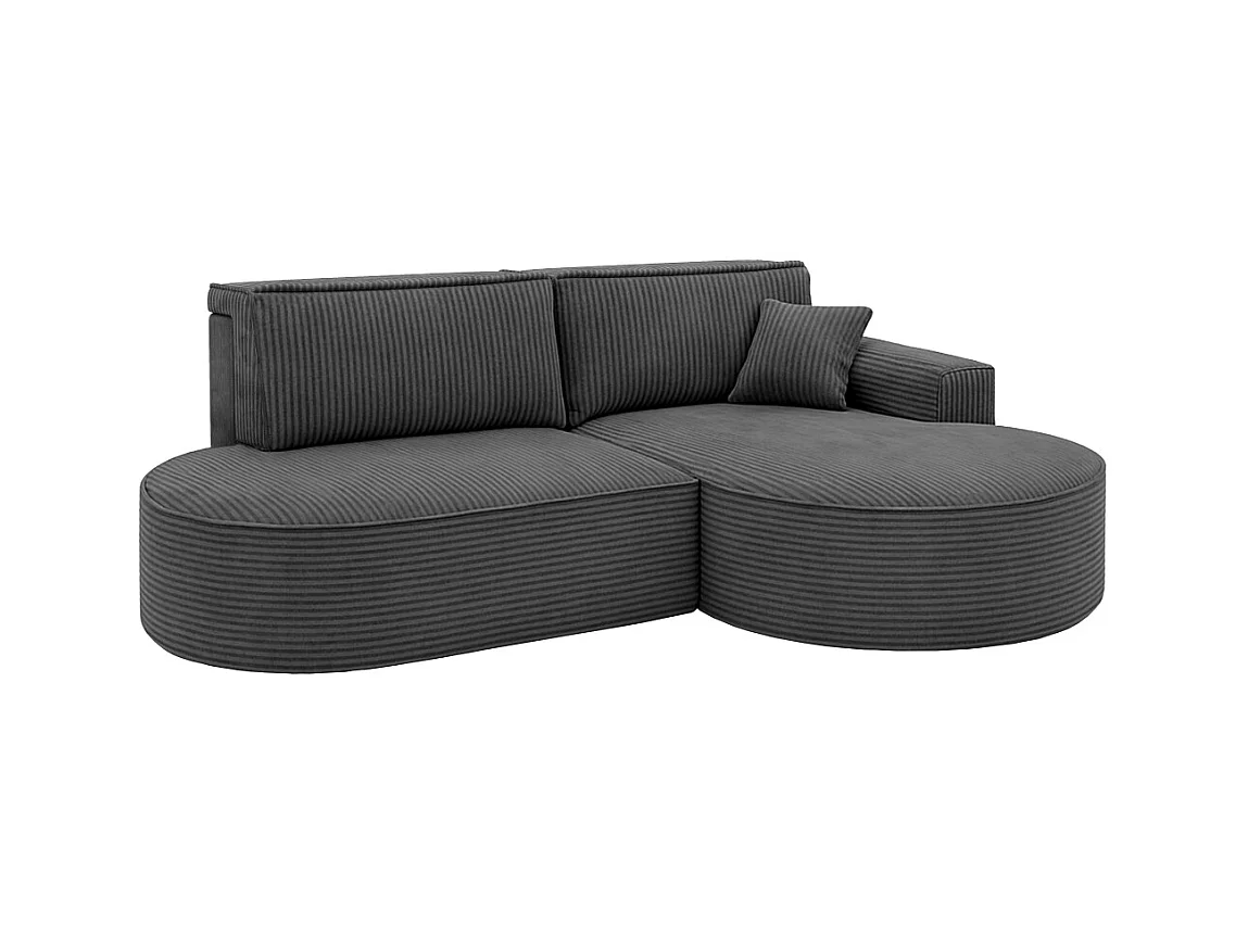 Ecksofa Modena Pro - Komfort und Stil in modernem Design stoff Poso Graphit Rechts