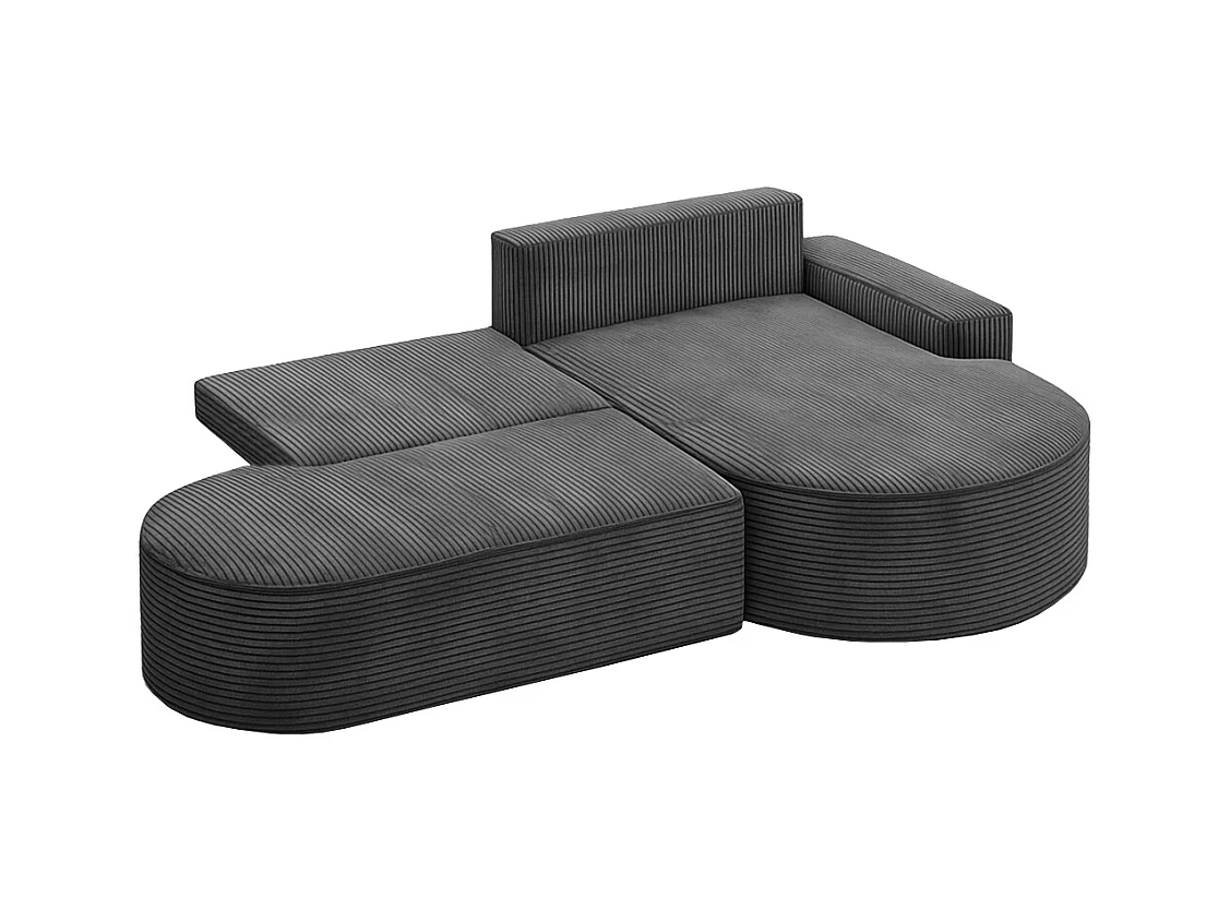 Ecksofa Modena Pro - Komfort und Stil in modernem Design stoff Poso Graphit Rechts