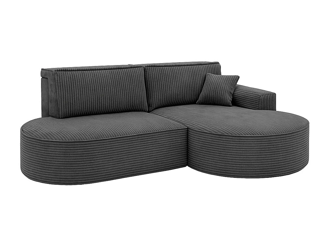 Ecksofa Modena Pro - Komfort und Stil in modernem Design stoff Poso Graphit Rechts