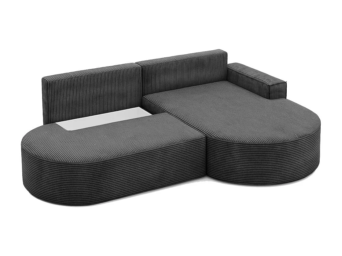 Ecksofa Modena Pro - Komfort und Stil in modernem Design stoff Poso Graphit Rechts