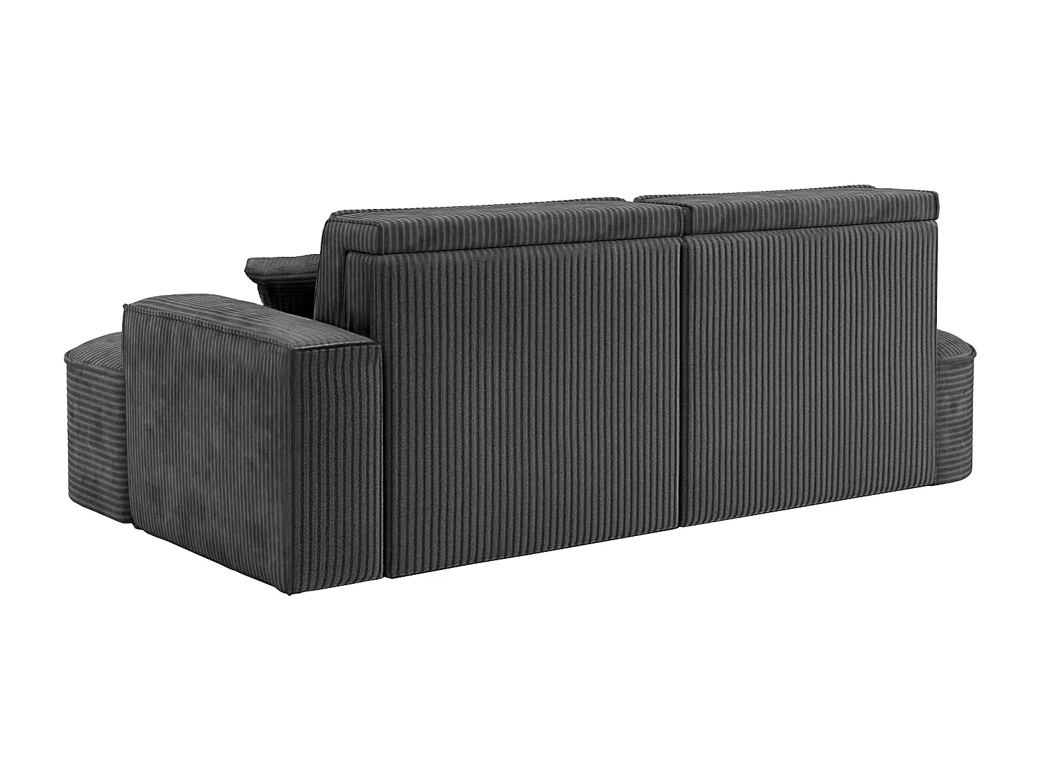 Canapé d'angle Modena Pro - Confort et style dans un tissu au design moderne Poso Graphite Right