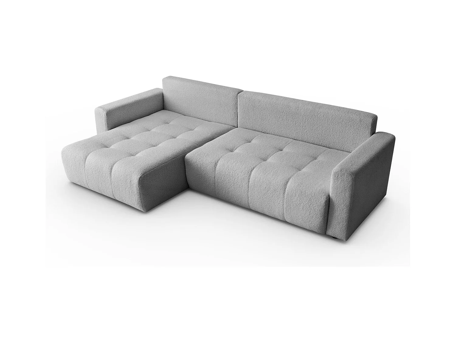 Canapé d'angle VIENNA - style, confort et fonctionnalité Gris Gauche