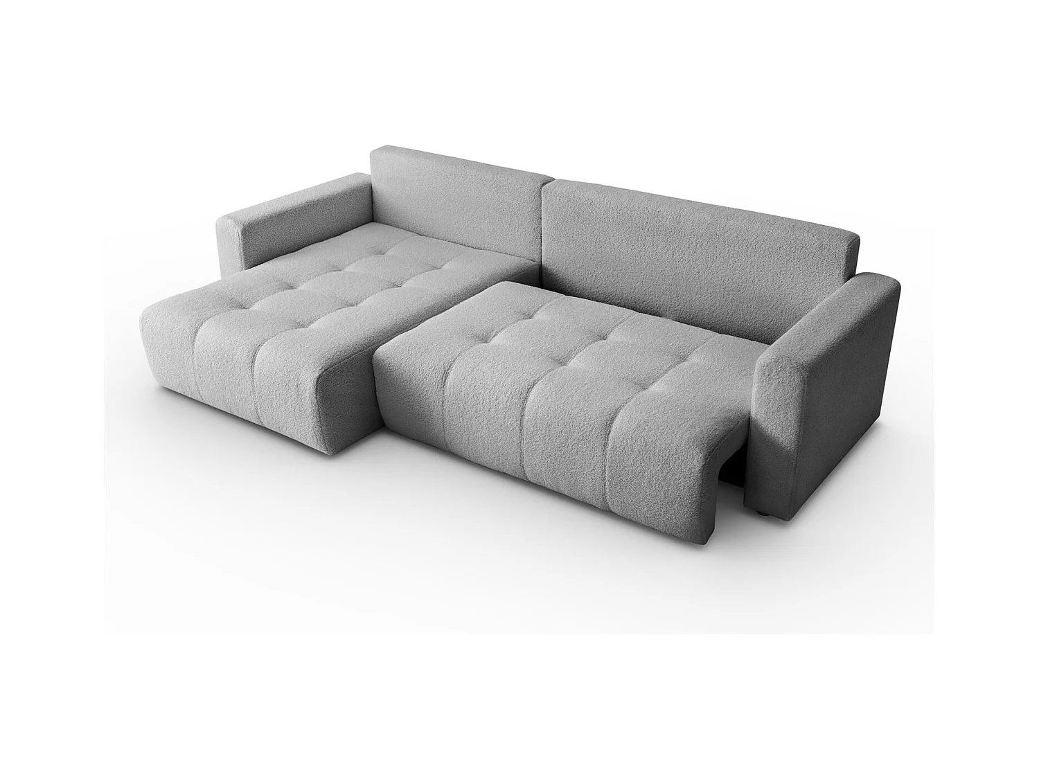 Canapé d'angle VIENNA - style, confort et fonctionnalité Gris Gauche