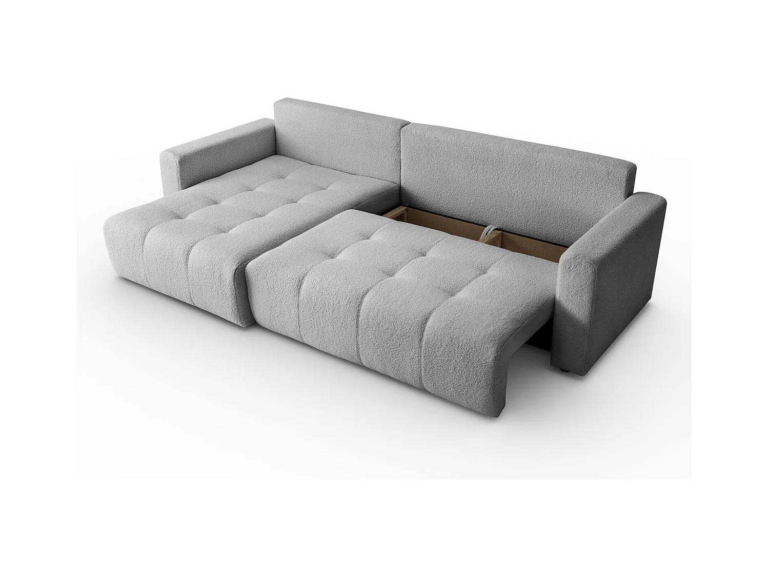Canapé d'angle VIENNA - style, confort et fonctionnalité Gris Gauche