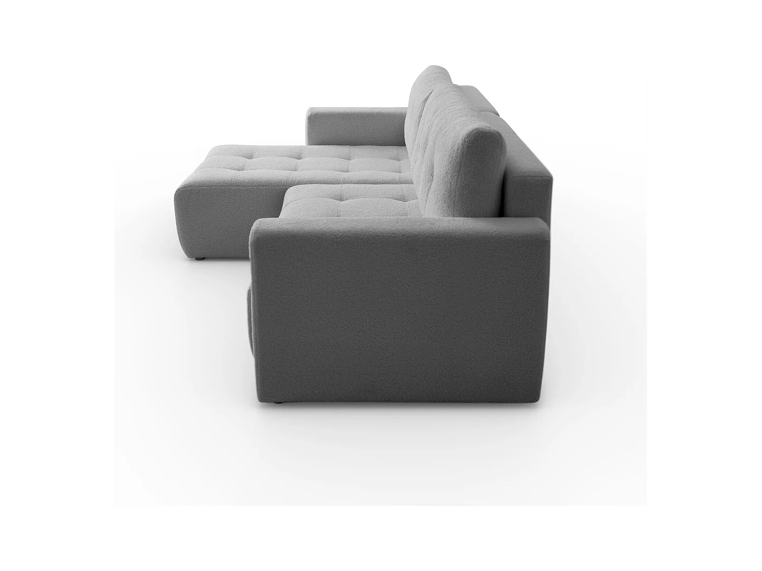 Canapé d'angle VIENNA - style, confort et fonctionnalité Gris Gauche