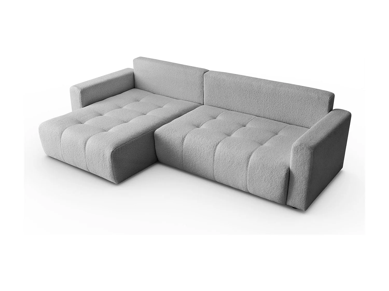 Canapé d'angle VIENNA - style, confort et fonctionnalité Gris Gauche