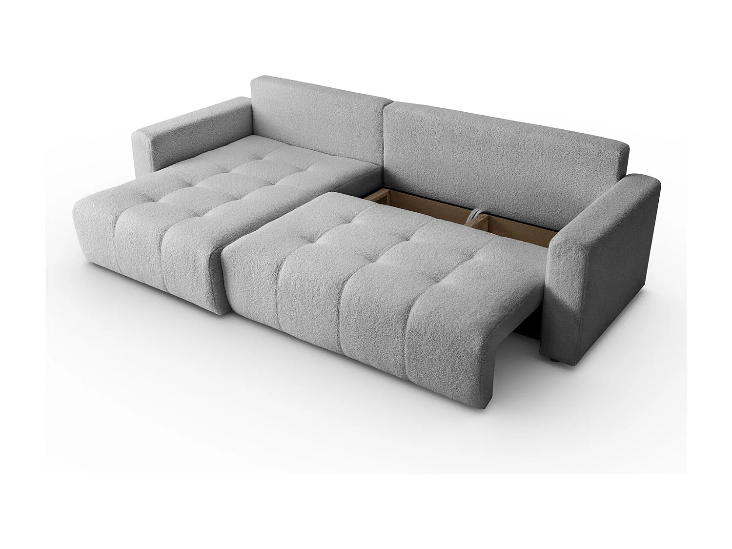 Canapé d'angle VIENNA - style, confort et fonctionnalité Gris Gauche