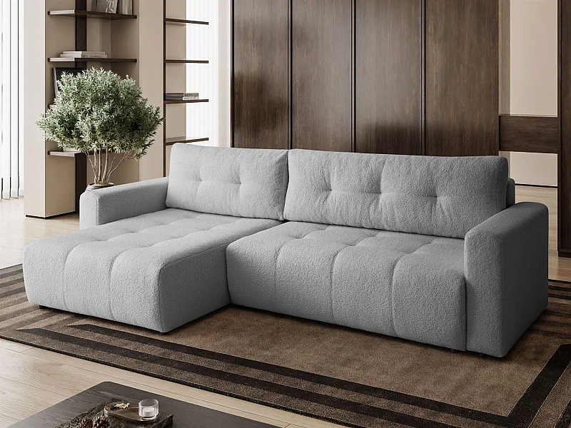 Divano angolare VIENNA - stile, comfort e funzionalità Grigio Sinistro