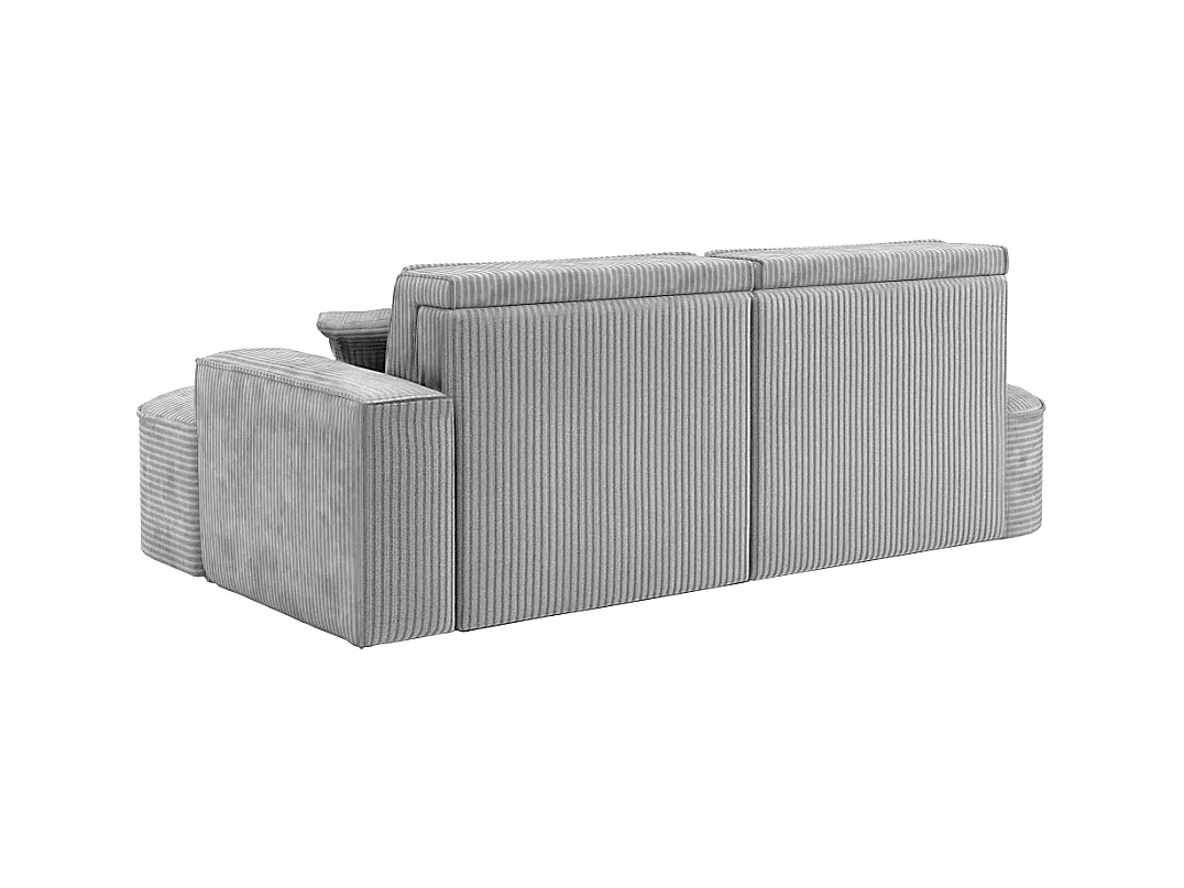 Ecksofa Modena Pro - Komfort und Stil in modernem Design stoff Poso Silber Rechts