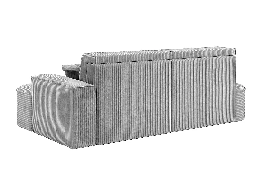 Ecksofa Modena Pro - Komfort und Stil in modernem Design stoff Poso Silber Rechts
