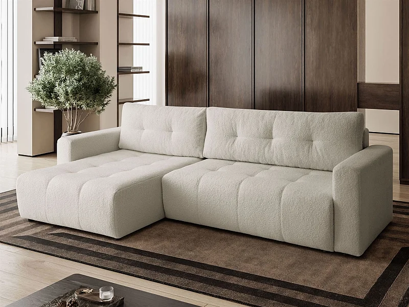 Ecksofa VIENNA - Stil, Komfort und Funktionalität Ecru Links