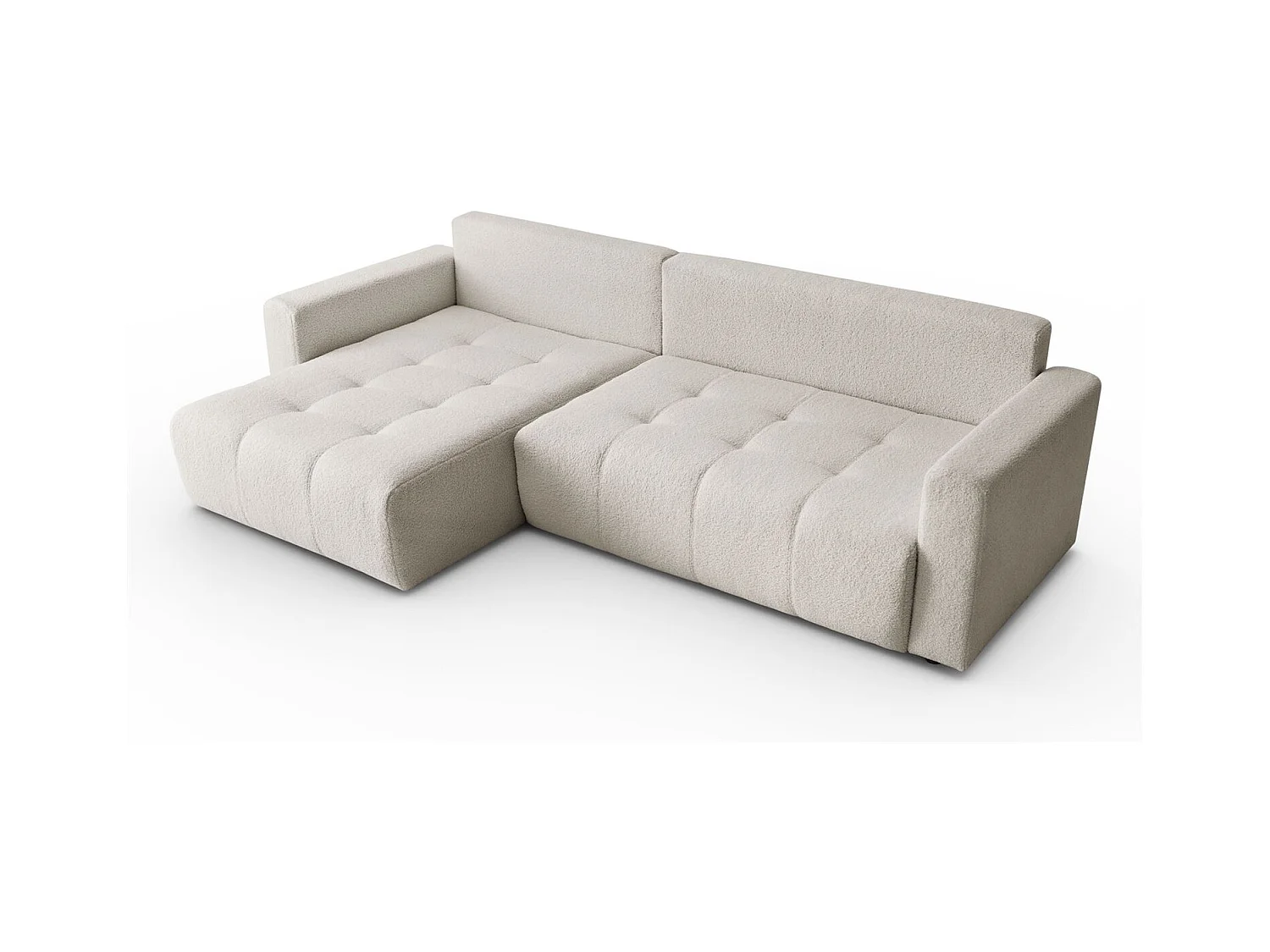 Canapé d'angle VIENNA - style, confort et fonctionnalité Écru Gauche