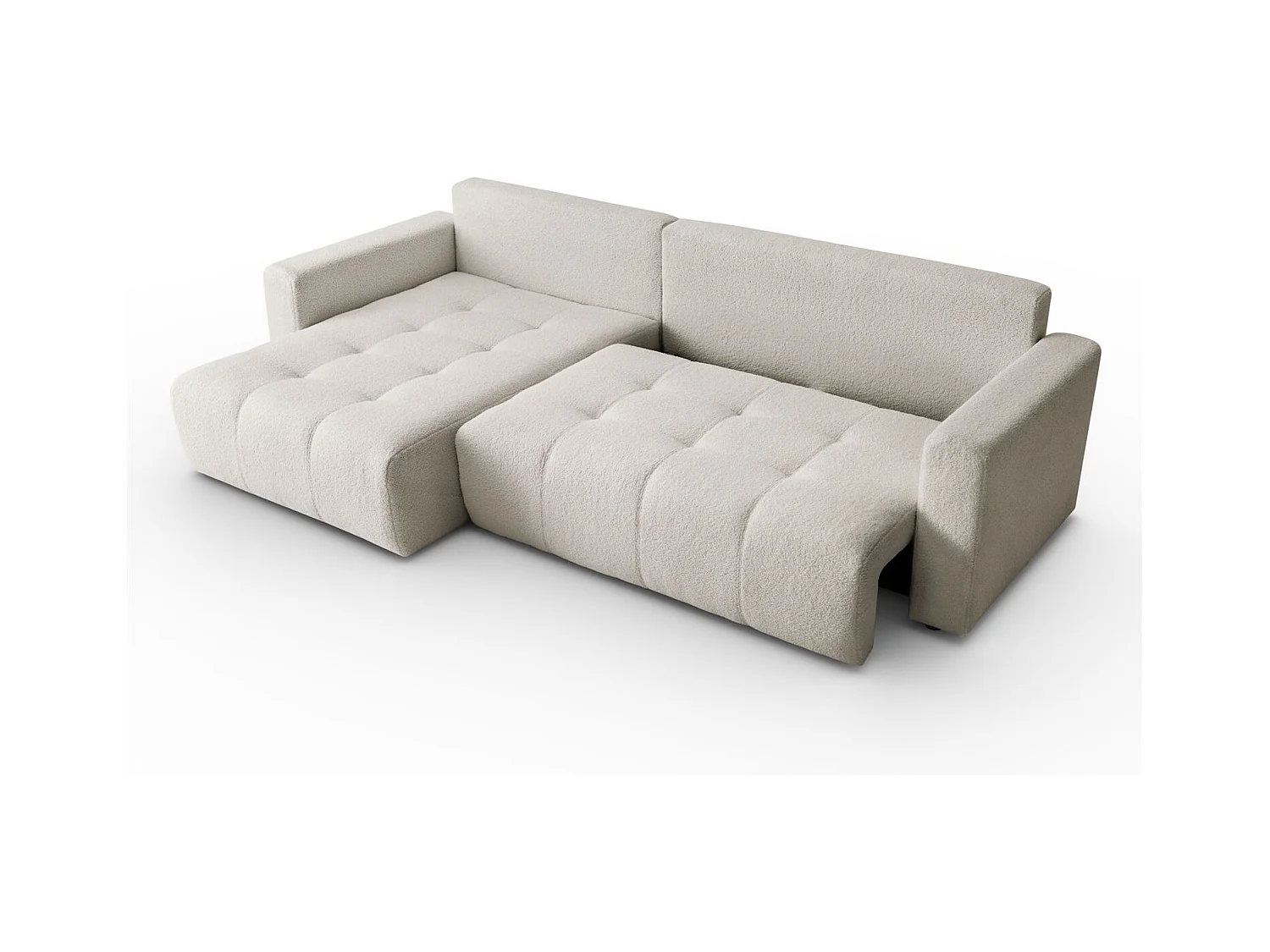 Canapé d'angle VIENNA - style, confort et fonctionnalité Écru Gauche