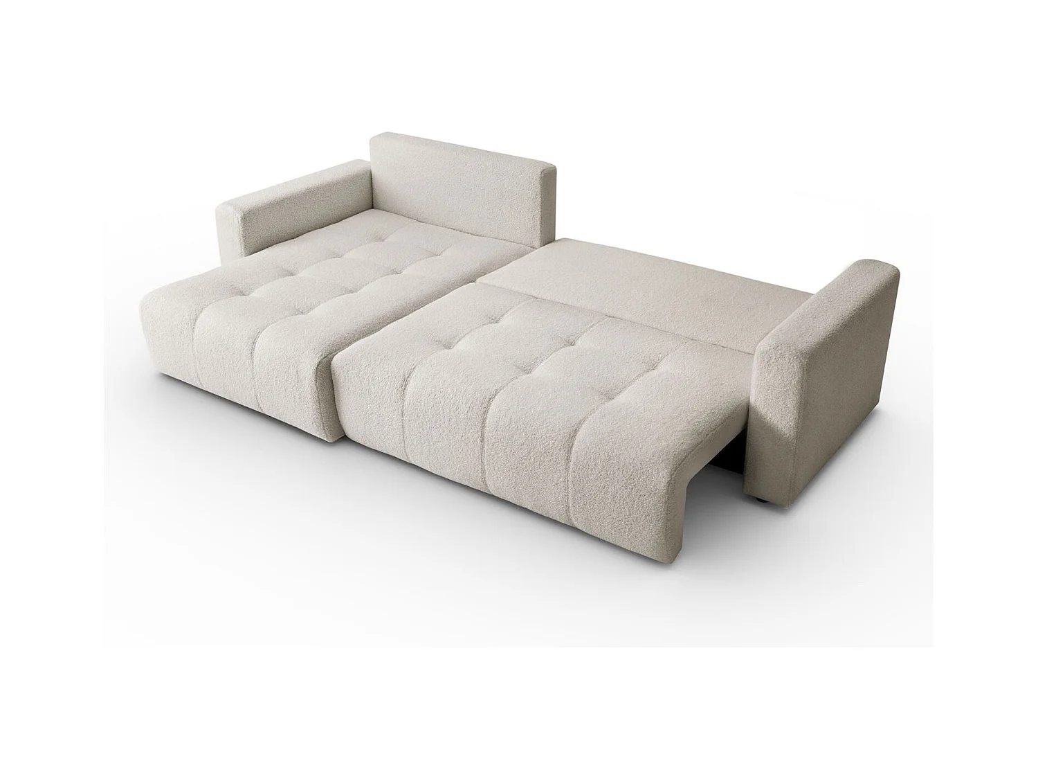 Canapé d'angle VIENNA - style, confort et fonctionnalité Écru Gauche