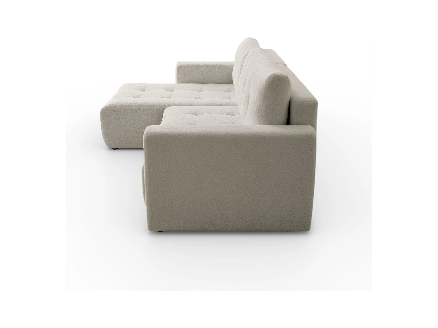 Canapé d'angle VIENNA - style, confort et fonctionnalité Écru Gauche