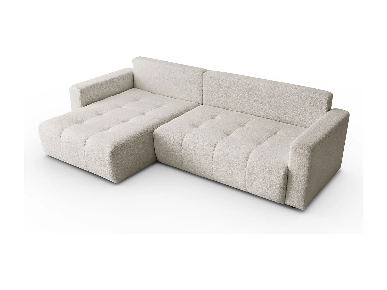 Canapé d'angle VIENNA - style, confort et fonctionnalité Écru Gauche