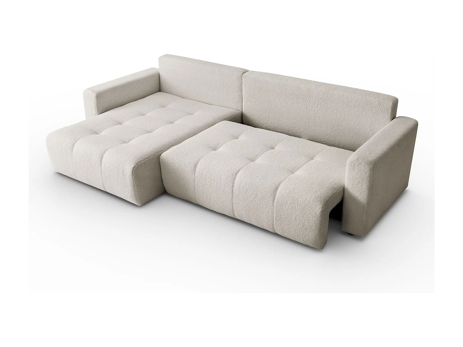 Canapé d'angle VIENNA - style, confort et fonctionnalité Écru Gauche