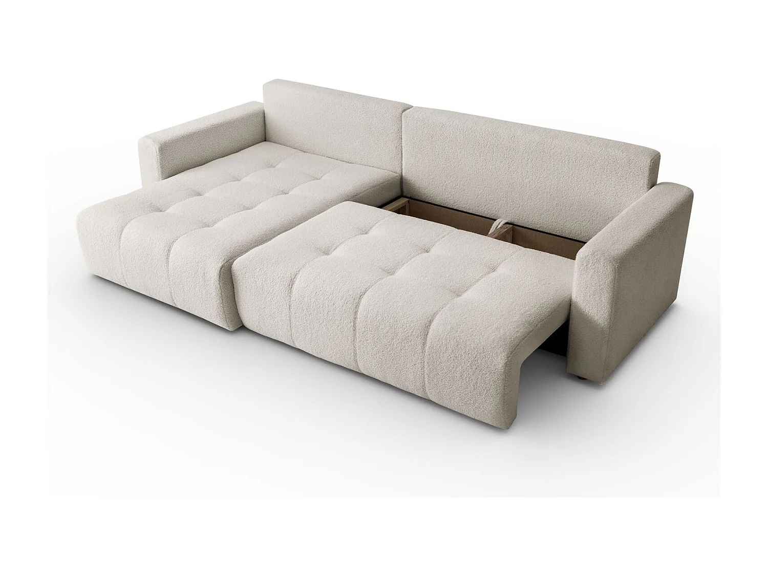 Canapé d'angle VIENNA - style, confort et fonctionnalité Écru Gauche