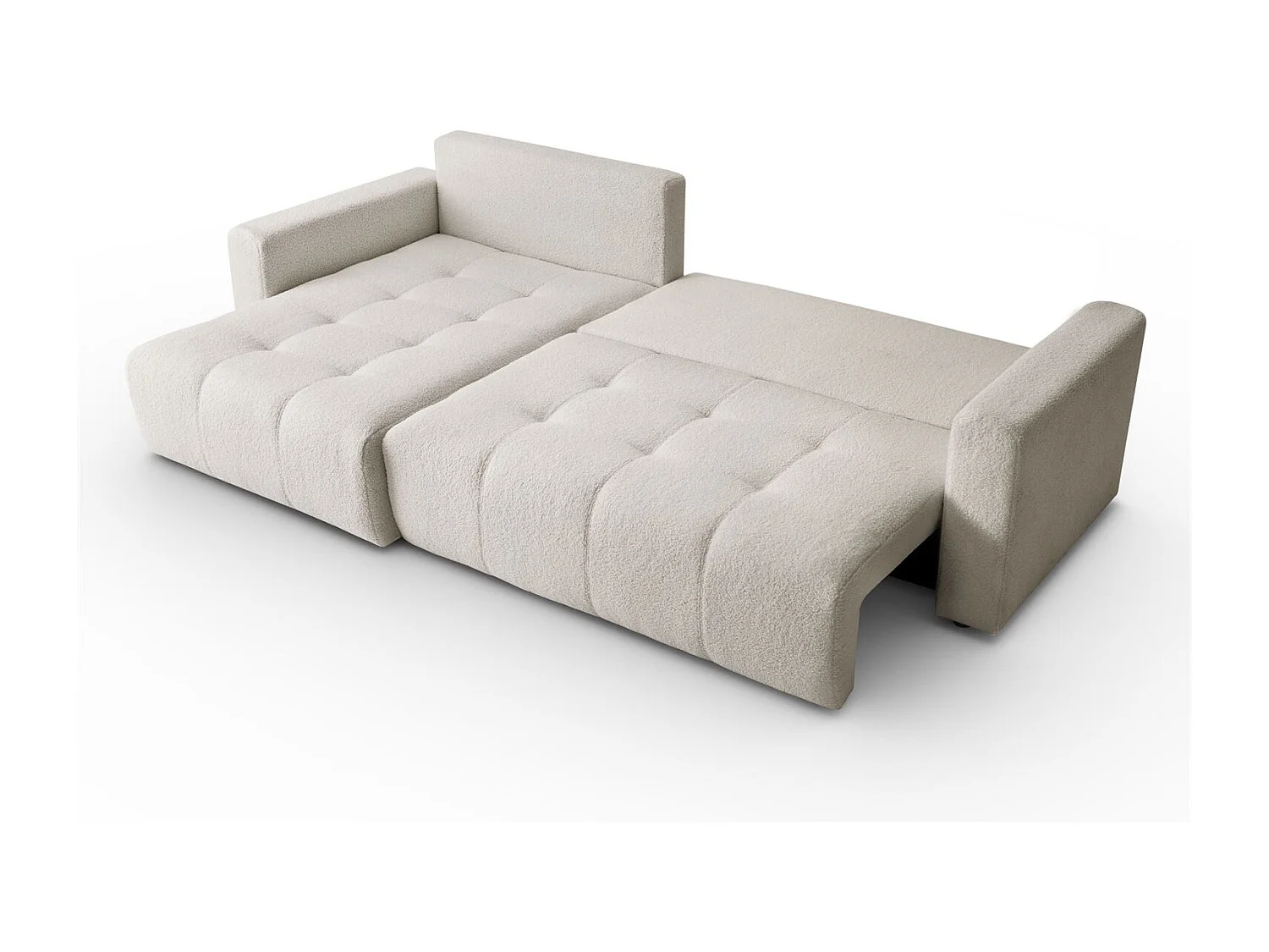 Canapé d'angle VIENNA - style, confort et fonctionnalité Écru Gauche