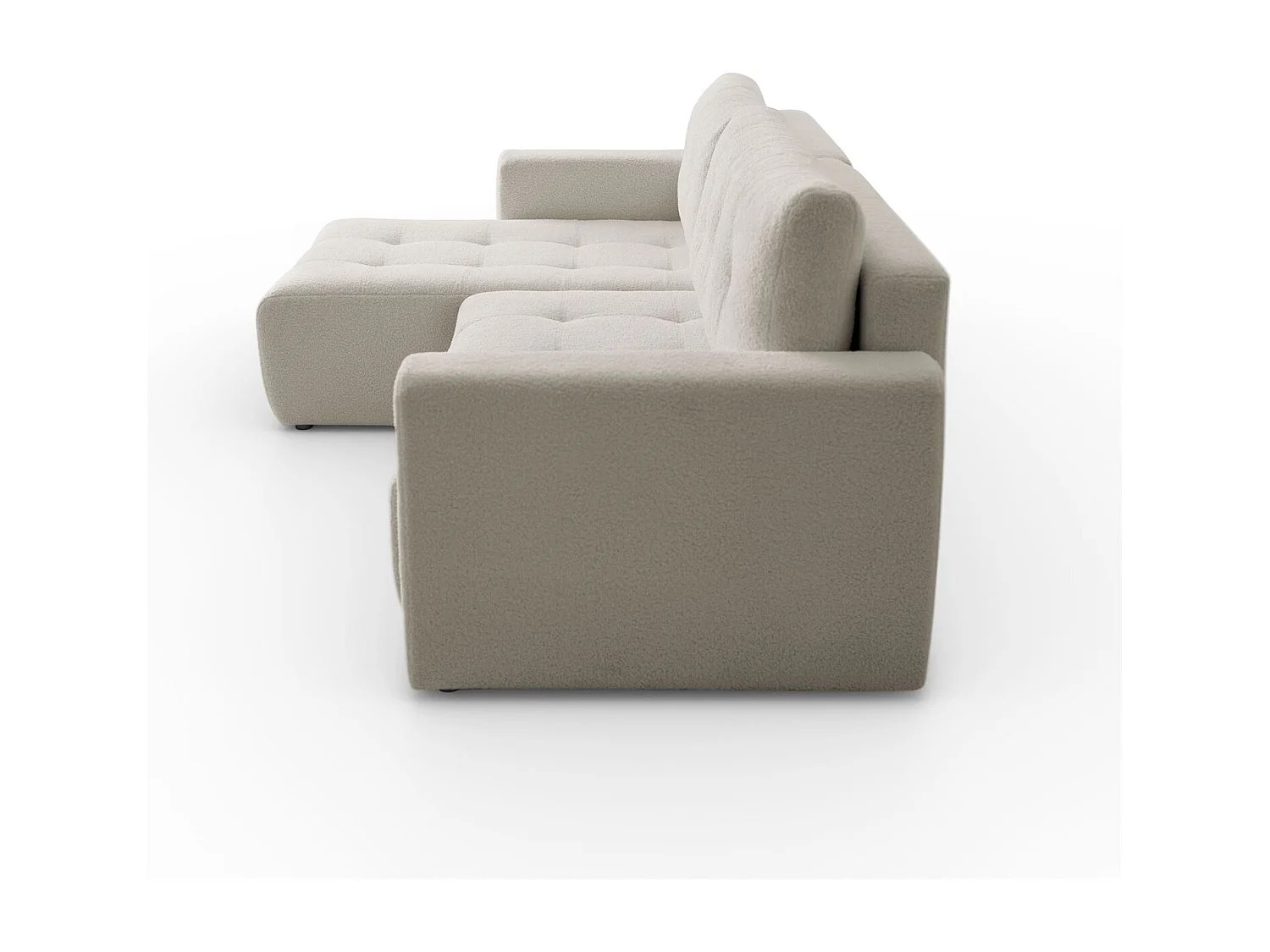 Canapé d'angle VIENNA - style, confort et fonctionnalité Écru Gauche