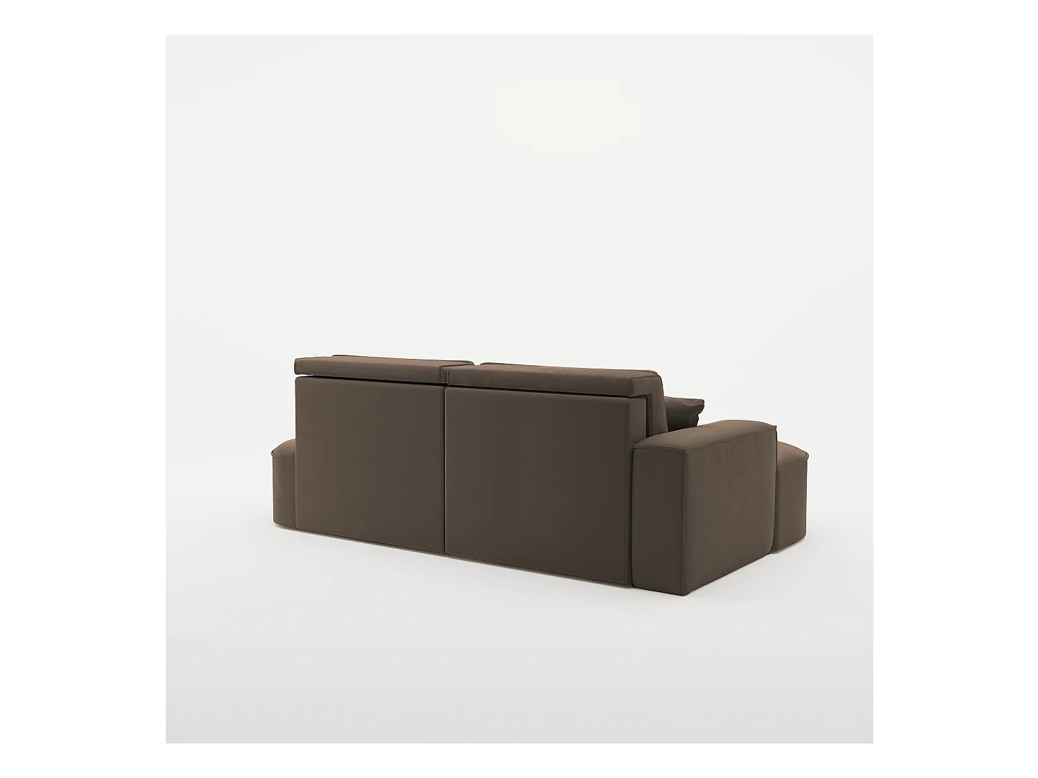 Canapé d'angle Modena Pro - confort et style dans un design moderne en tissu Salvador Dark Brown Left