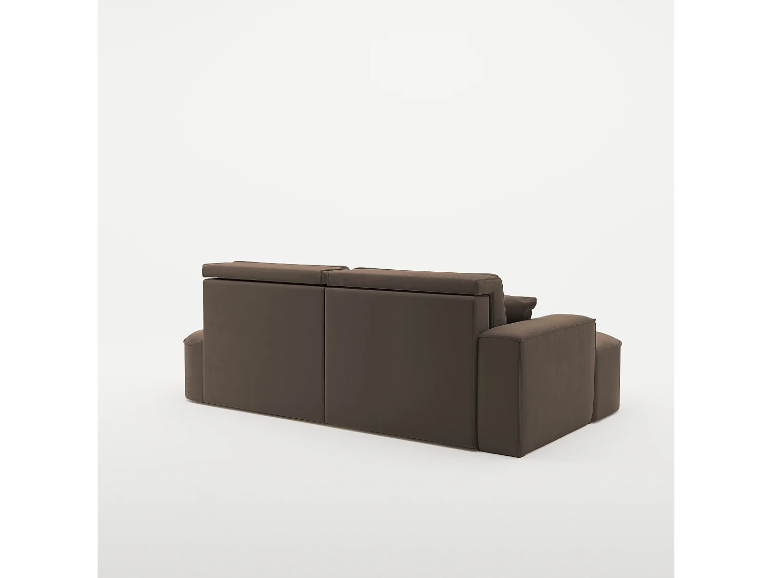 Canapé d'angle Modena Pro - confort et style dans un design moderne en tissu Salvador Dark Brown Left