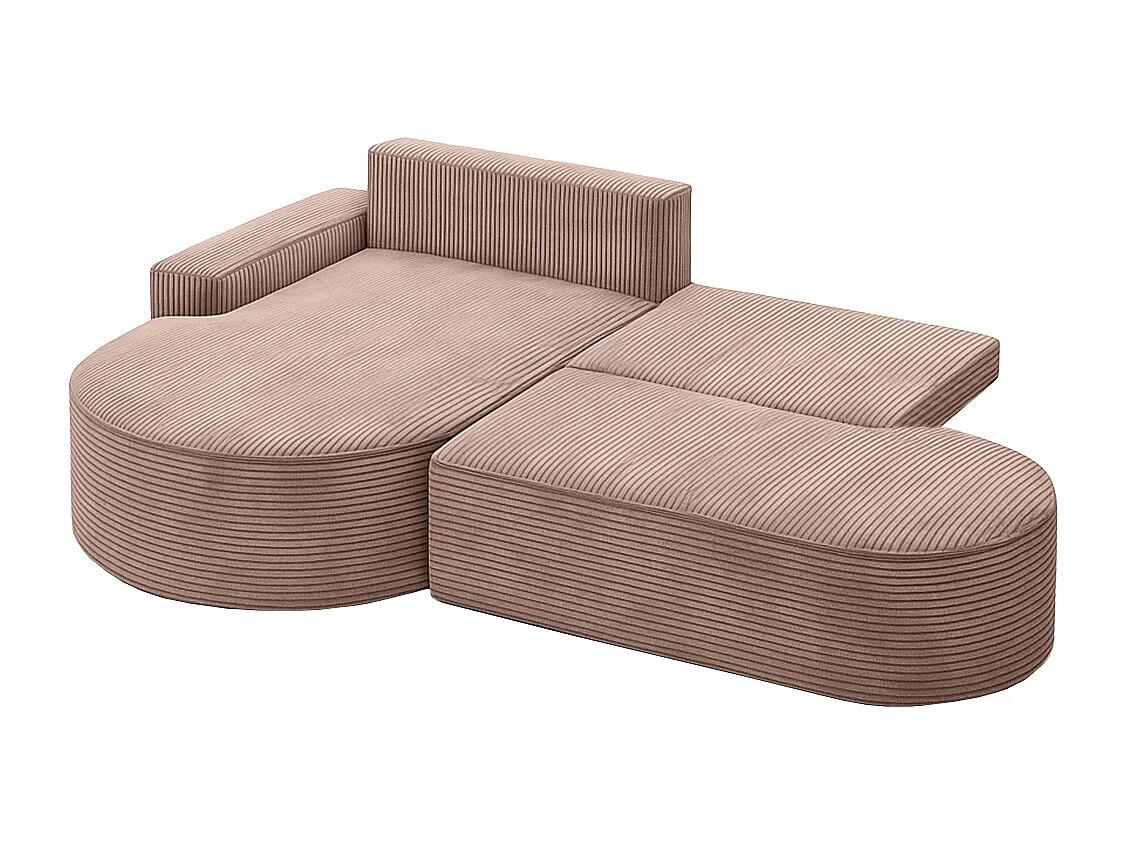 Hoekbank Modena Pro - comfort en stijl in een moderne designstof Poso Rosa Links
