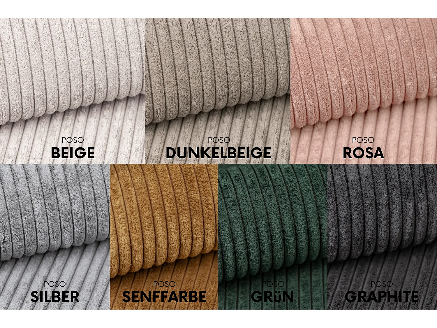 Hoekbank Modena Pro - comfort en stijl in een moderne designstof Poso Rosa Links