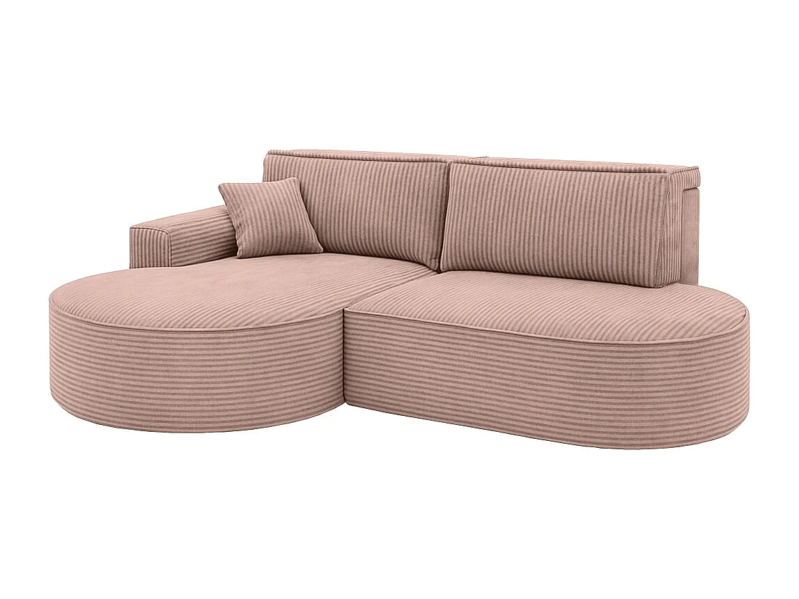 Canapé d'angle Modena Pro - confort et style dans un tissu au design moderne Poso Rosa Left