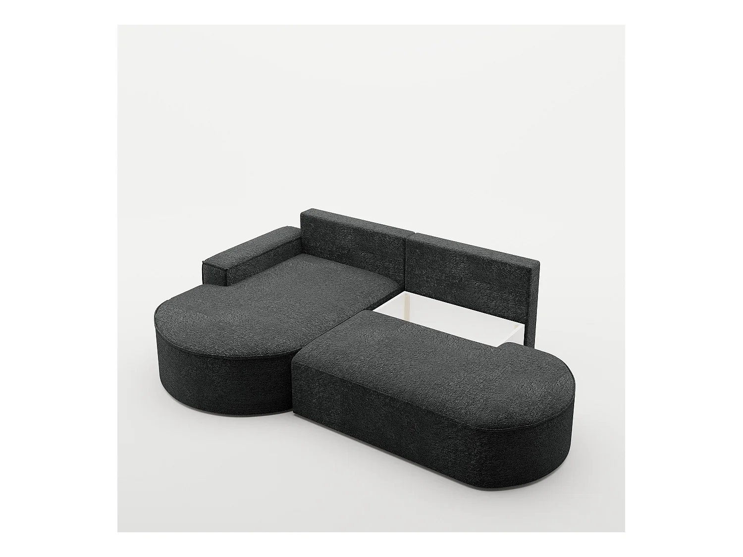 Canapé d'angle Modena Pro - confort et style dans un design moderne tissu Arena Graphite Gauche