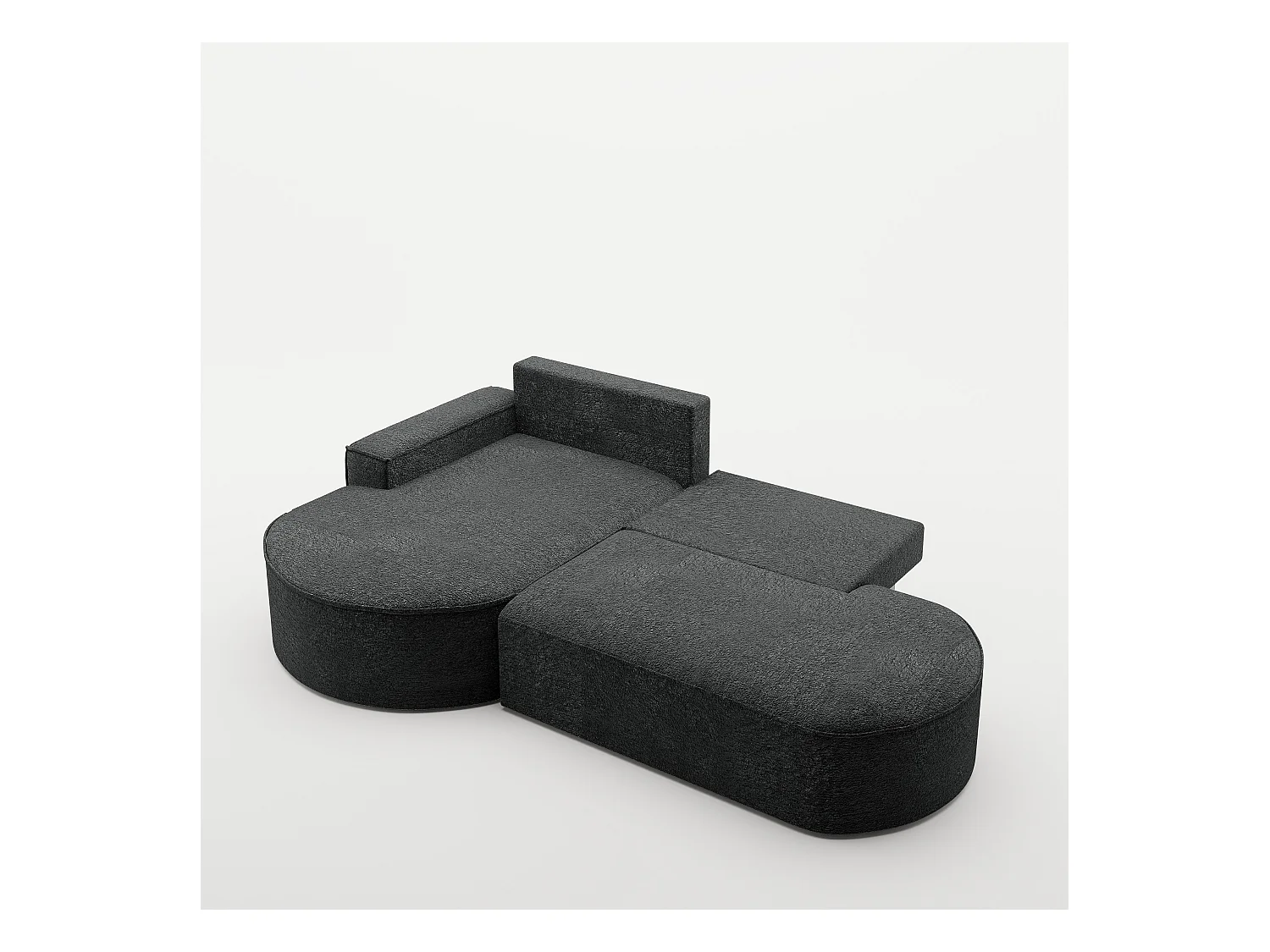 Canapé d'angle Modena Pro - confort et style dans un design moderne tissu Arena Graphite Gauche