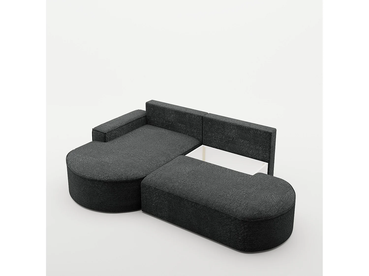 Canapé d'angle Modena Pro - confort et style dans un design moderne tissu Arena Graphite Gauche