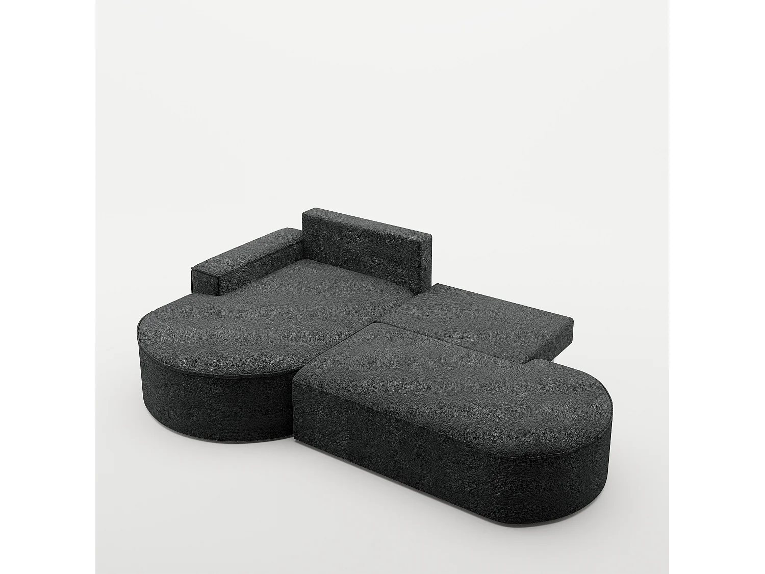 Canapé d'angle Modena Pro - confort et style dans un design moderne tissu Arena Graphite Gauche