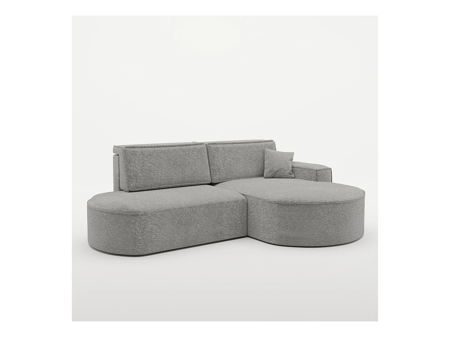 Canapé d'angle Modena Pro - confort et style dans un design moderne tissu Arena Grey Right