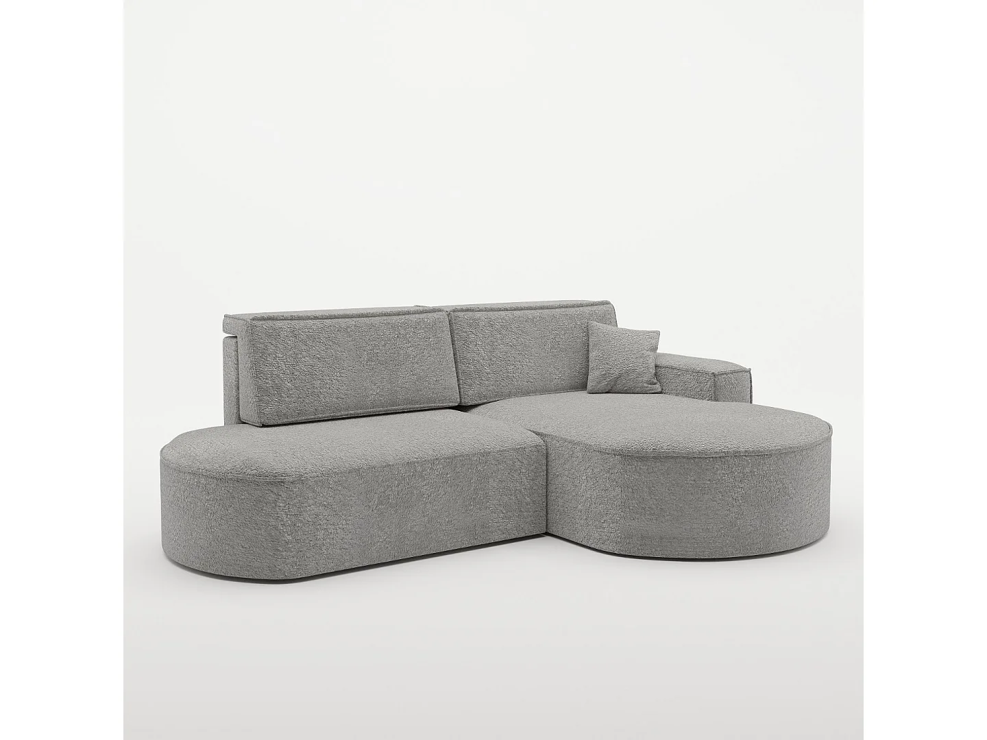Canapé d'angle Modena Pro - confort et style dans un design moderne tissu Arena Grey Right