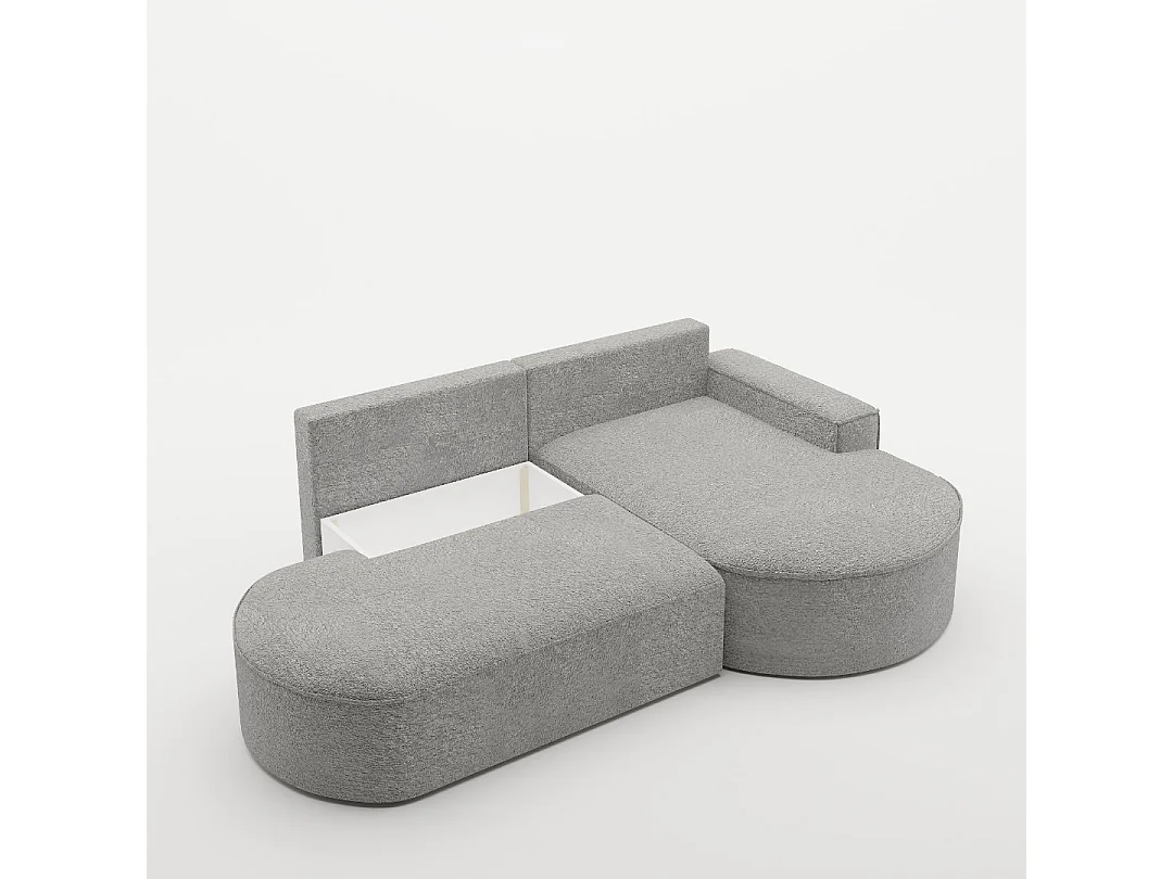 Canapé d'angle Modena Pro - confort et style dans un design moderne tissu Arena Grey Right